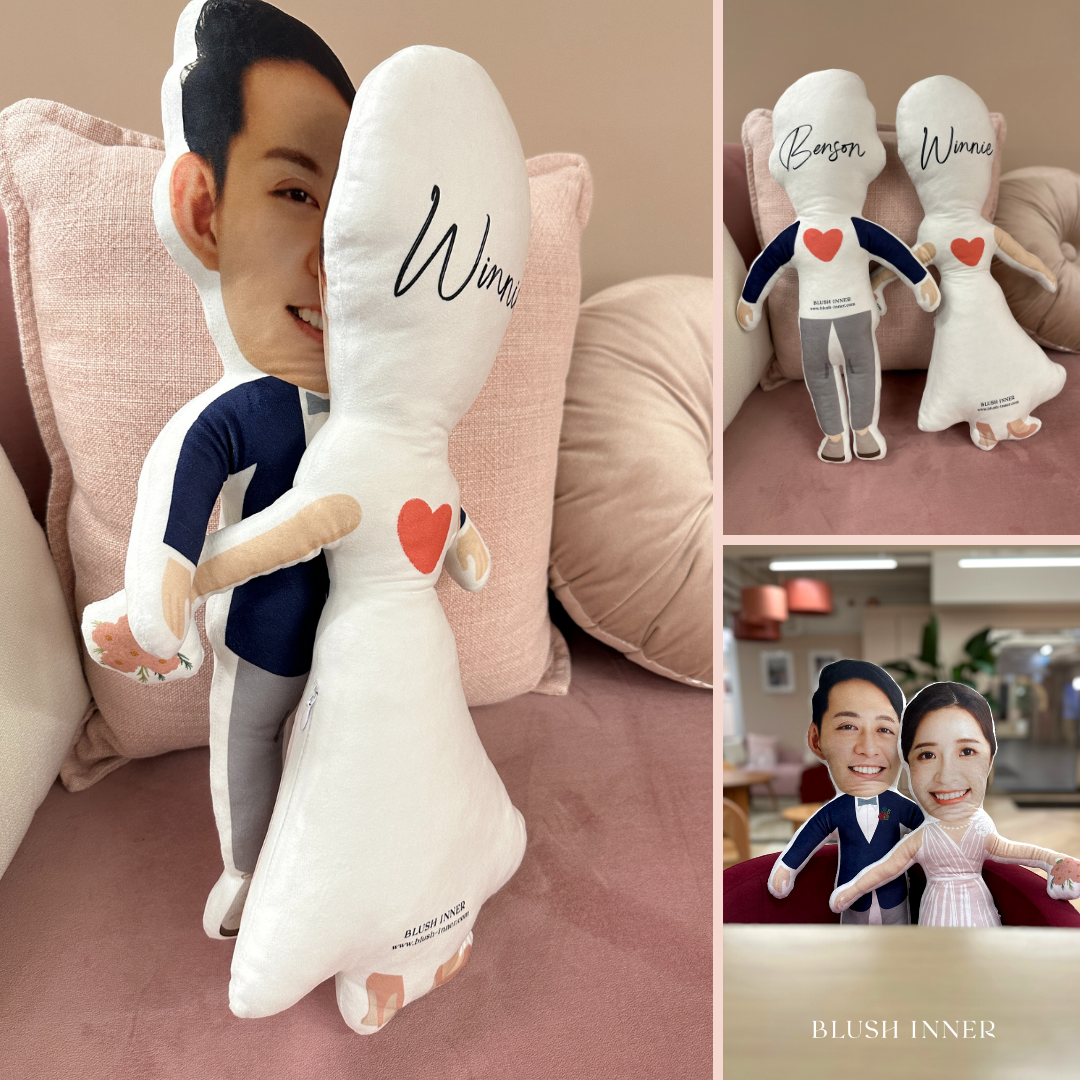 Blush inner客製【結婚/生日/週年/情人節/移民/畢業禮物】雙面抱枕/花車佈置