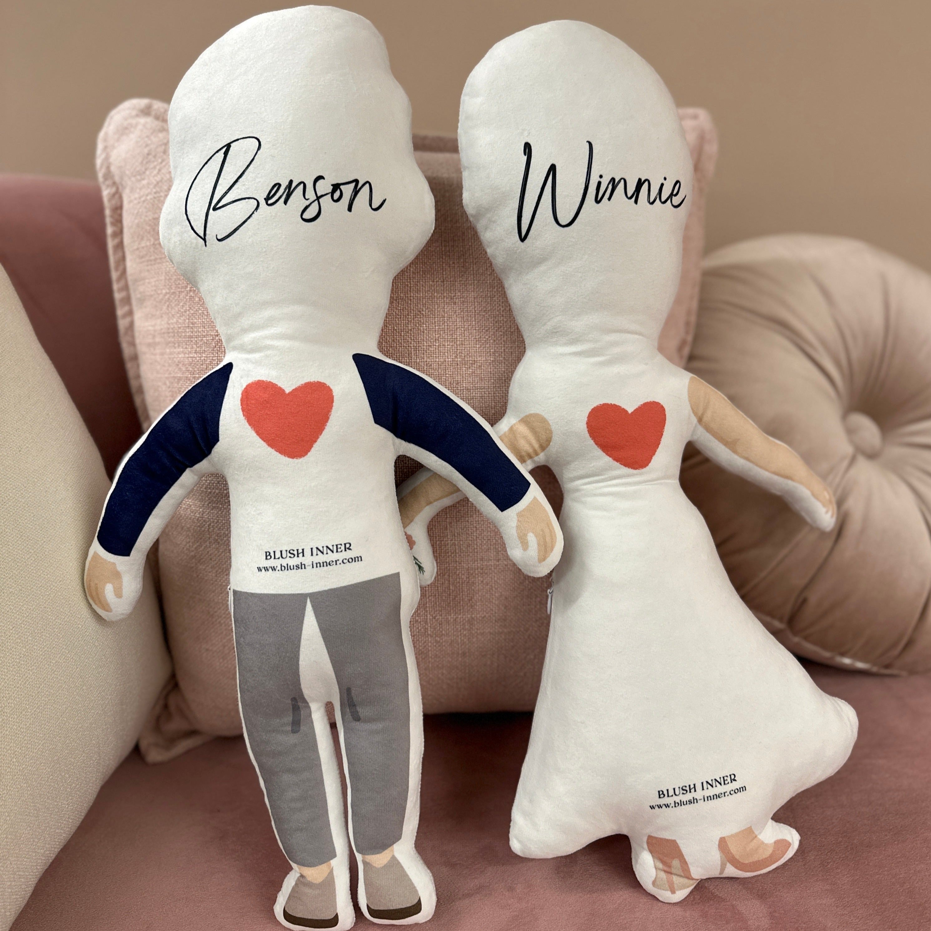 Blush inner客製【結婚/生日/週年/情人節/移民/畢業禮物】雙面抱枕/花車佈置