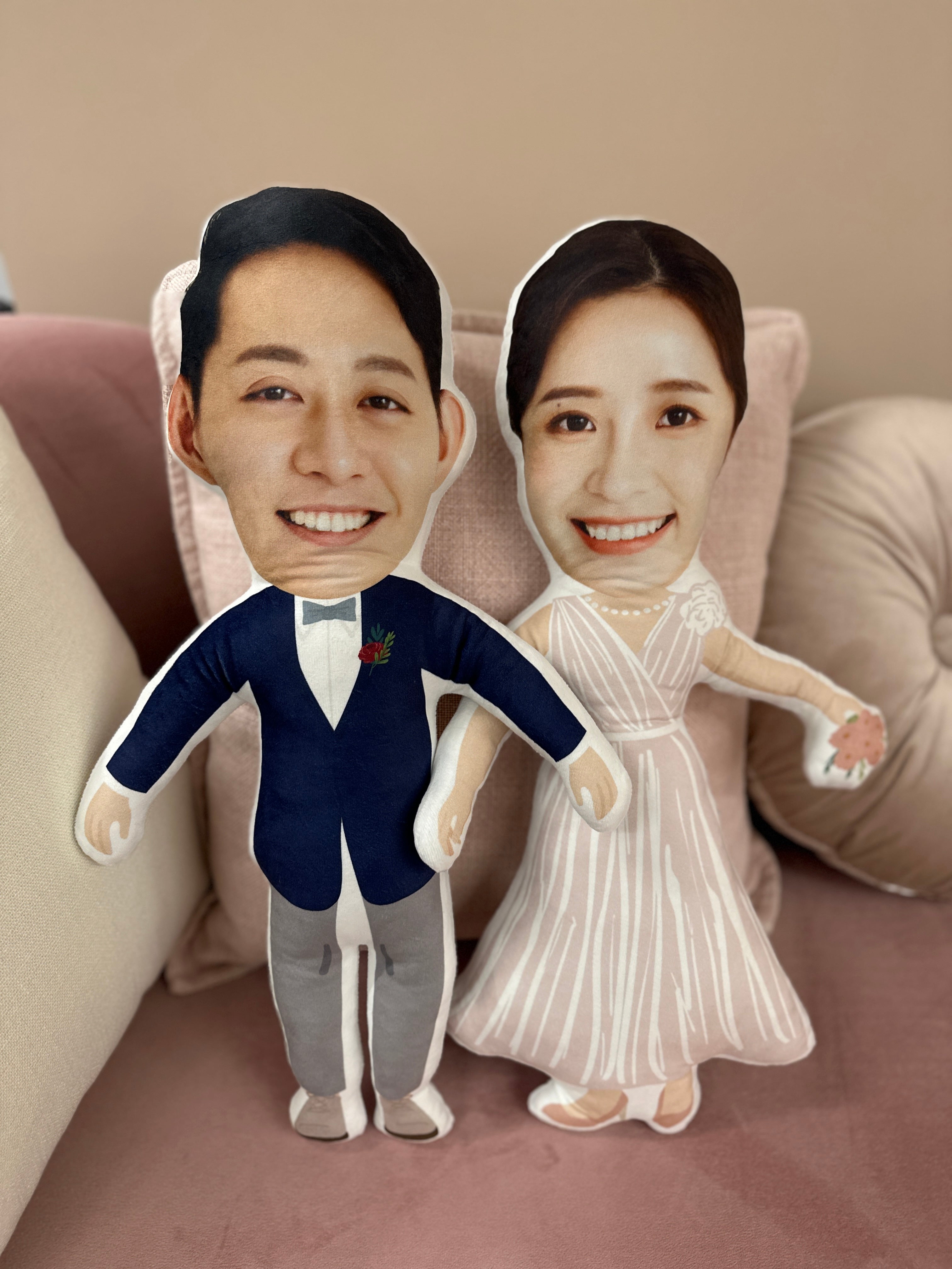 Blush inner客製【結婚/生日/週年/情人節/移民/畢業禮物】雙面抱枕/花車佈置