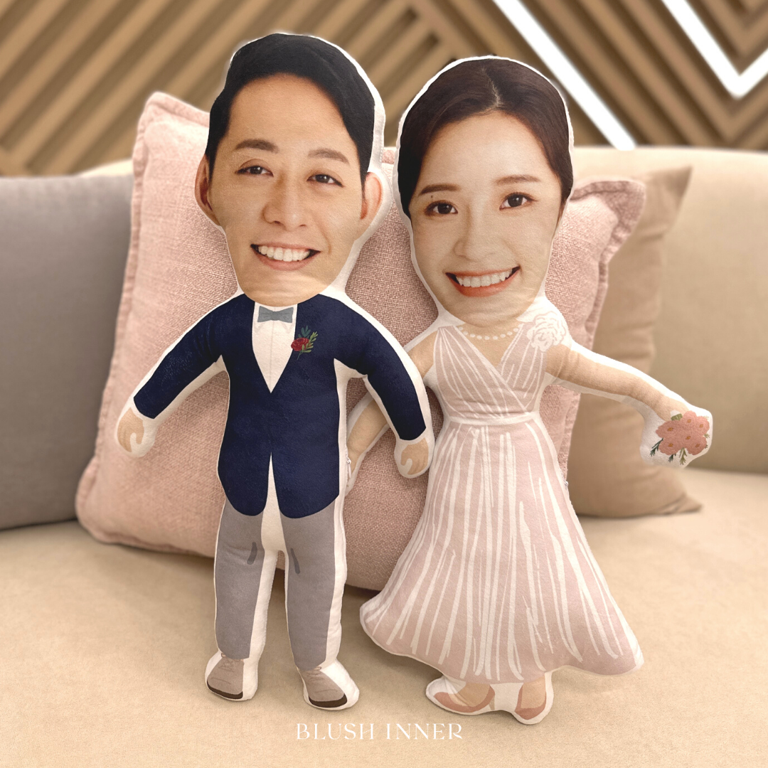 Blush inner客製【結婚/生日/週年/情人節/移民/畢業禮物】雙面抱枕/花車佈置