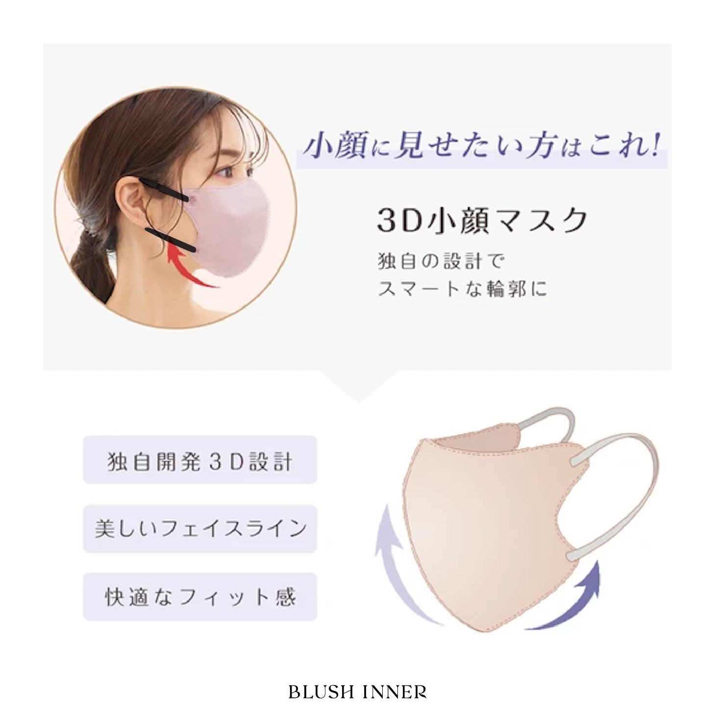 【現貨清貨】日本直送Cicibella 3D立體小顏口罩 (10片x 2包)