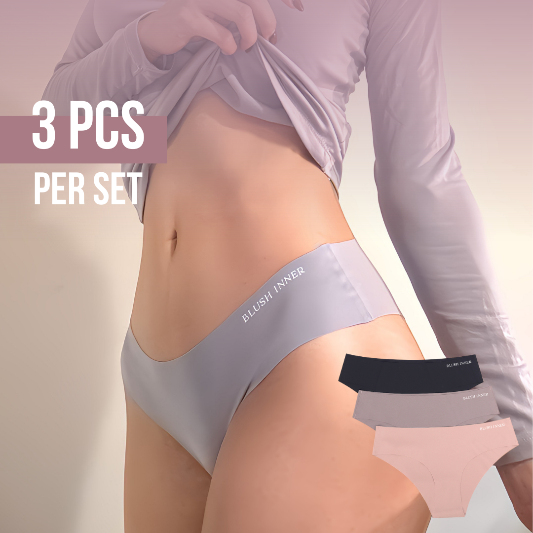Blush inner Air-Sense seamless Bikini Panty underwear低腰三角無縫無痕內褲套裝