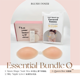 Blush inner queen bee婚紗內穿必備瘦身束腹褲塑身衣收腹褲上胸無肉moon shape nude bra隱形胸貼 乳貼優惠套裝