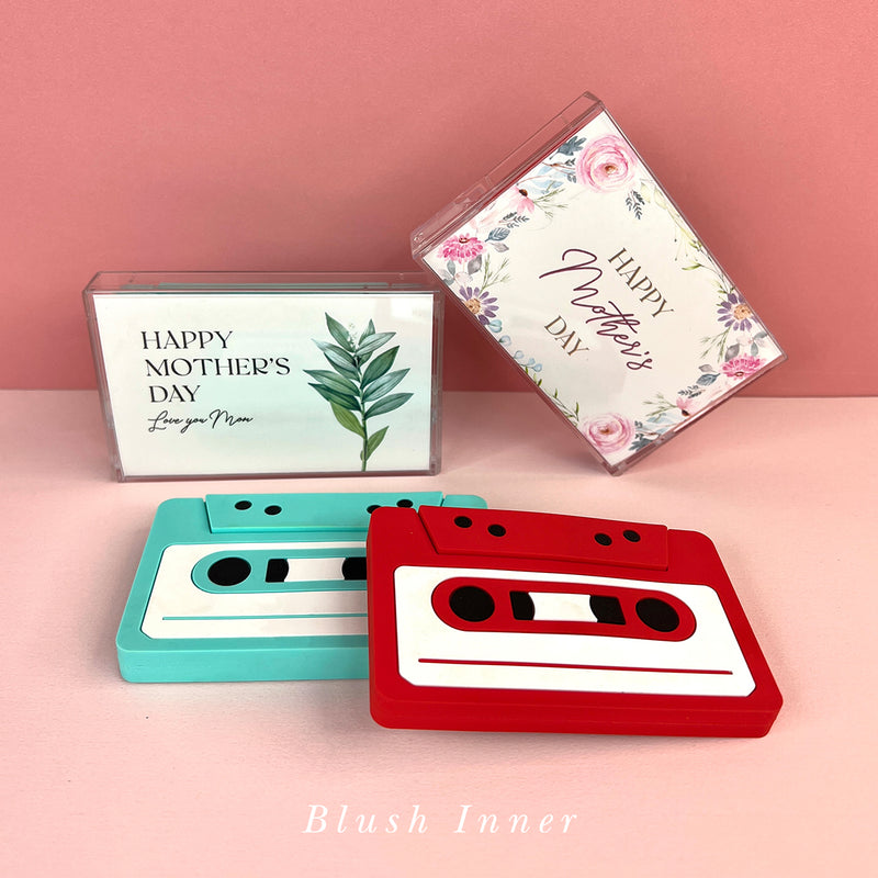雙色保鮮花 + 錄音卡式帶心意卡母親節禮盒