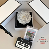 黑白CHANEL款保鮮花 + 可客制封面錄音卡情人節禮盒套裝